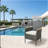 4-Piece All-Weather Gray Rattan Patio Dining Chair-1153412708