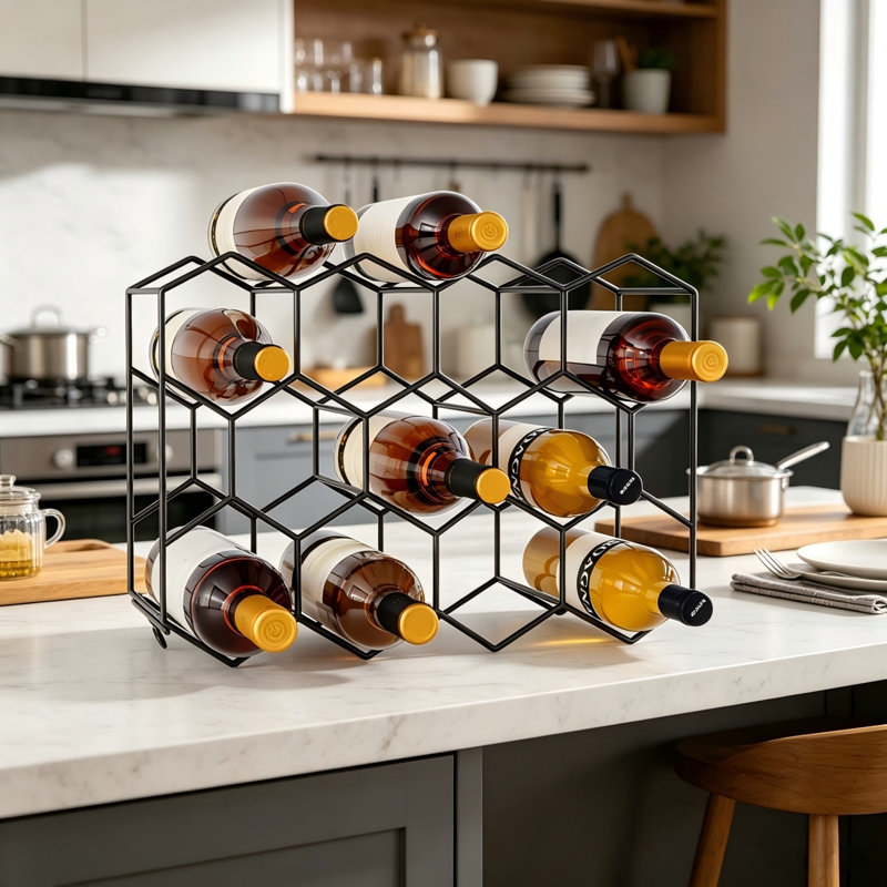 Wine Bottle Rack Black