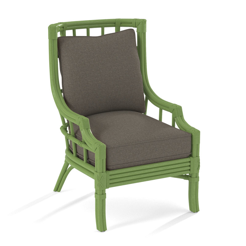 Seville Armchair, Gray Sugar Performance; 0863-84, Antique Frost White