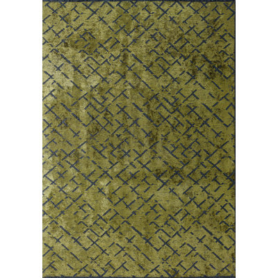 Rapture Abstract Area Rug in Green