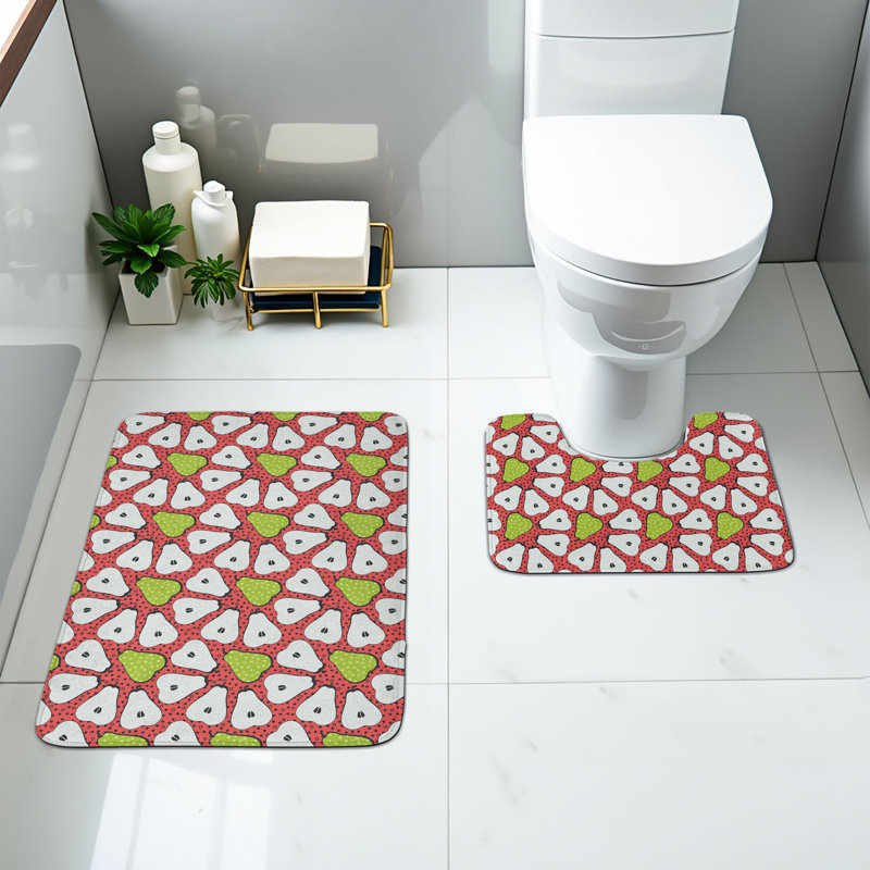  Ensemble 2 pièces de tapis de salle de bain Fruit