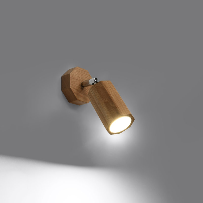 Solid Wood Flush Mounted Sconce