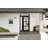 Front Exterior Prehung uPVC Metal-Plastic Door Clear Glass See-through Manux 8555 Matte Black Clear Glass Office Commercial and Residential Doors Entrance Patio Garage-W36 x H80-Left-hand Inswing-98196002-98196003-98196001