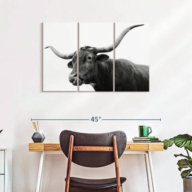 Longhorn Brampt monochrome, H 24 po x l 38 po