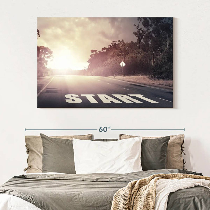 Tergel Start Road Typography, 34" H x 51" W