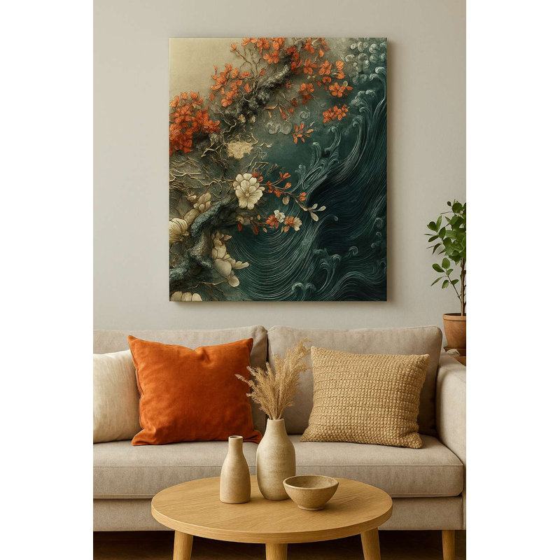 Stunning Decorative Canvas Painting, 19.7 x 27.6 inches | 100% Canvas with 100% Wooden Frame (Thickness: 0.8 x 1.2 inches) | Perfect for Living Room, Bedroom, or Office Decor, Elegant Art Piece for Any Space