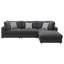 Canapé modulaire rembourré avec repose-pieds 4 pièces Rhette-1771139883
