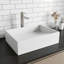 Lavabo de salle de bain rectangulaire fait à la main blanc mat L 17 po x l 13 po x H 5 po Starr
