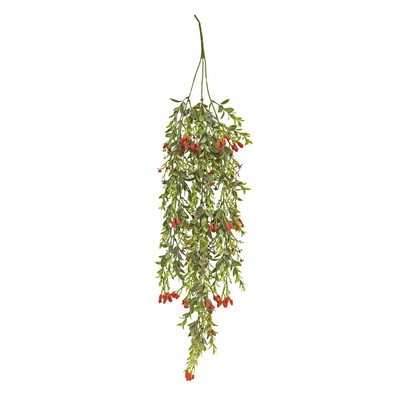Foam Berry Hanging Basket Arrangement, Red