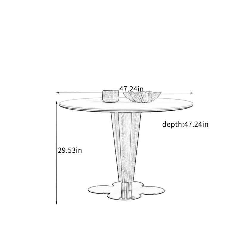 Table de salle à manger ronde.