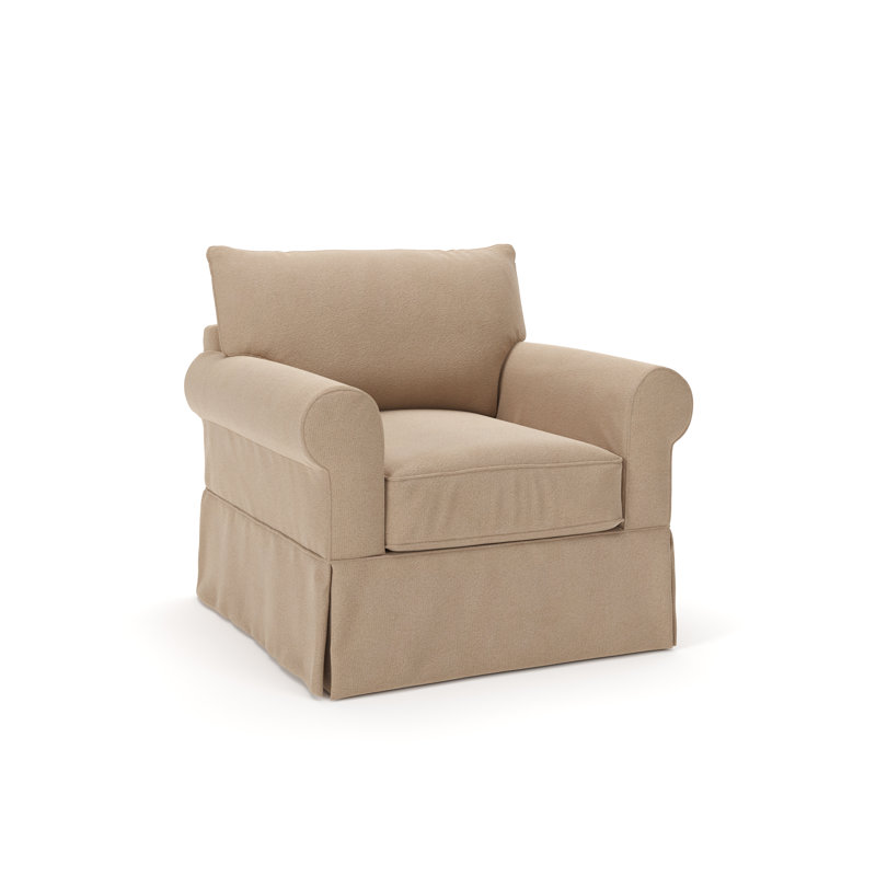 Fauteuil Amari, Velours performance pain grillé Bella