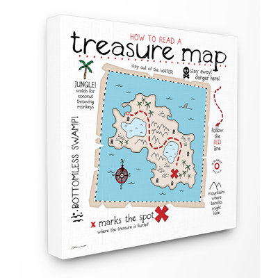 «Burkett How to Read Treasure Map», art sur toile