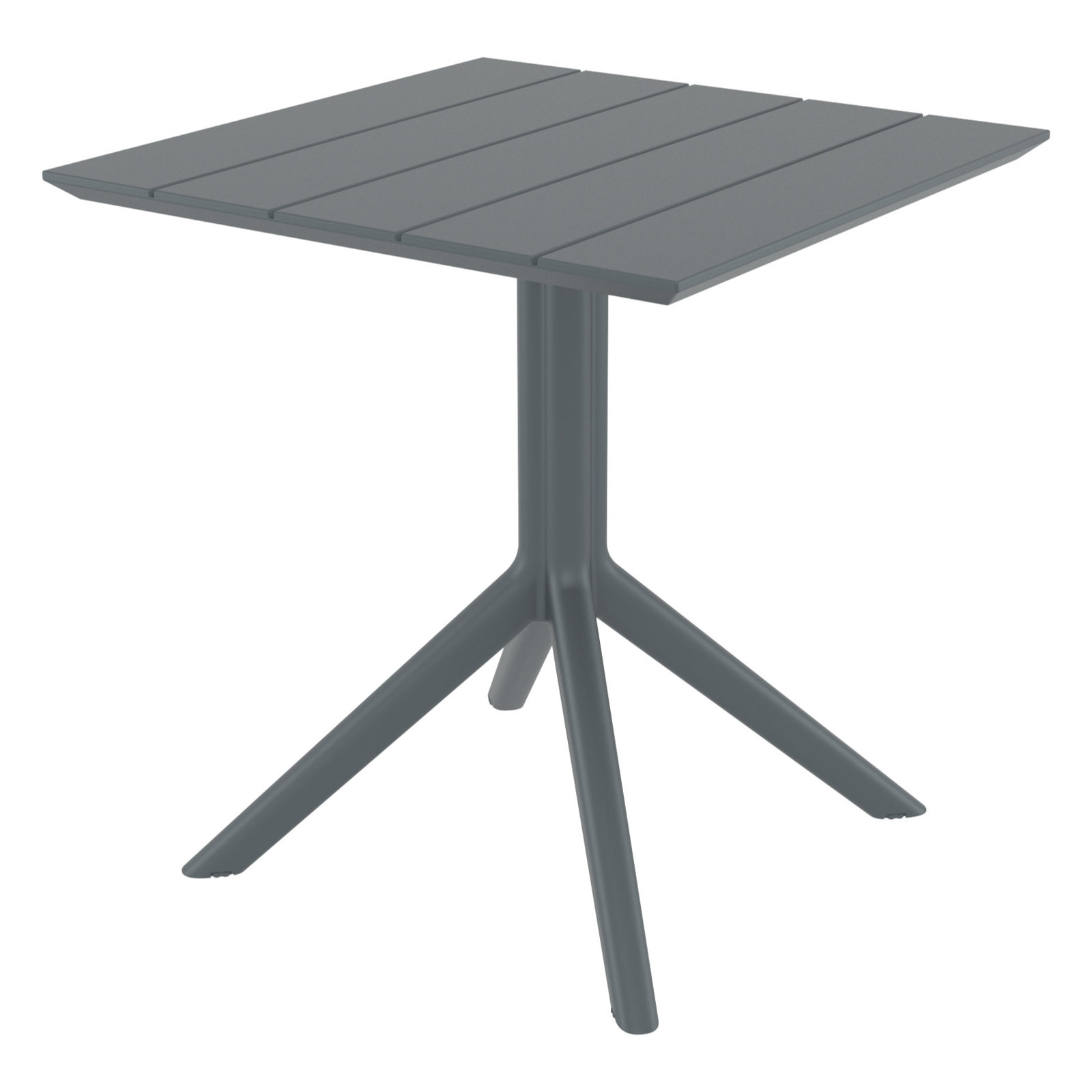 Paris Square Dining Table, 29" H x 27.5" W x 27.5" D, Dark Gray