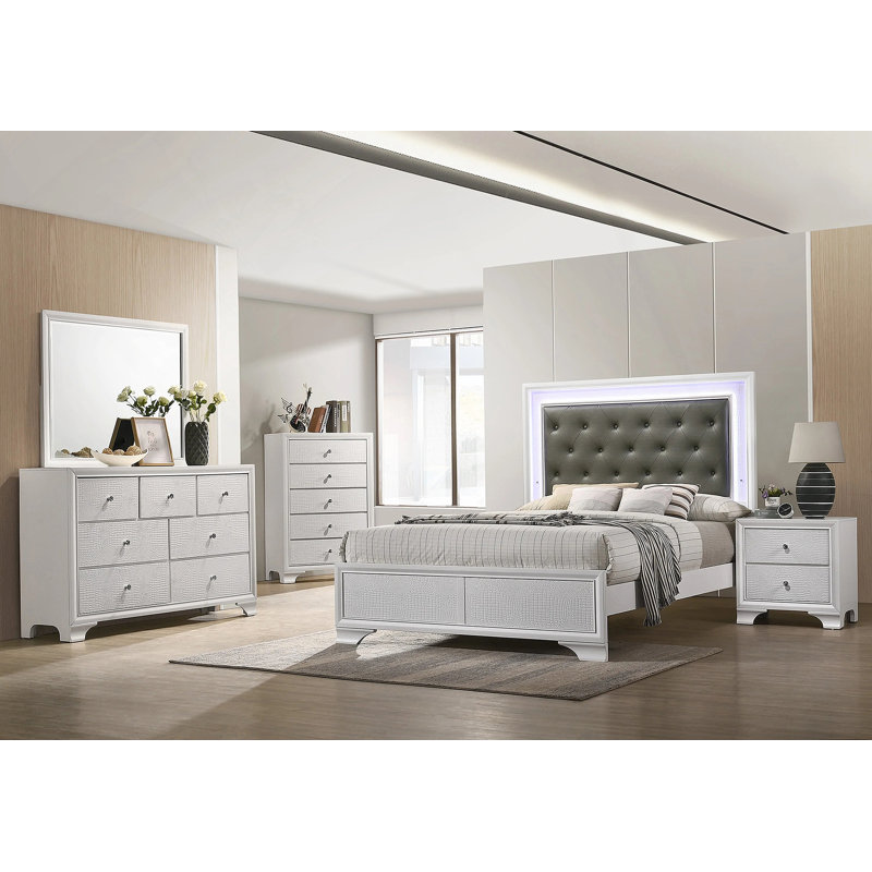 Crocodile blanc moderne avec revêtement en peau de crocodile 1pc