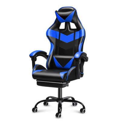 Fauteuil PC et de course avec repose-pieds
