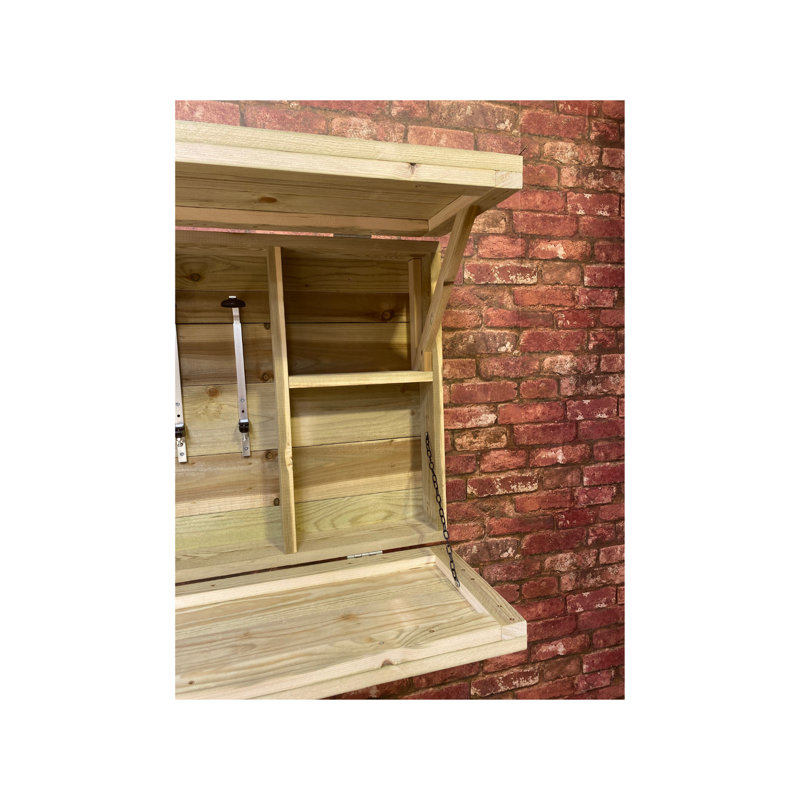 Kirklin 95cm Solid Wood Bar Cabinet