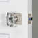 Viaggio Quadrato Hammered Texture Rosette with Stella Crystal Knob
