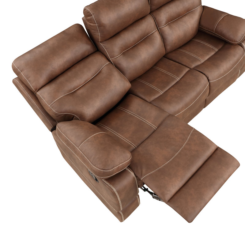 Amarria Pillow Top Arm Reclining Sofa, Brown