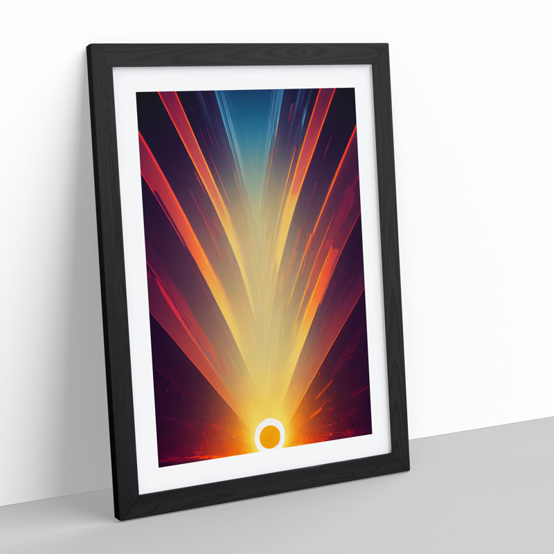 Seductive Sunset Abstract - Wall Art, 66cm H x 48cm W x 2cm D, Black