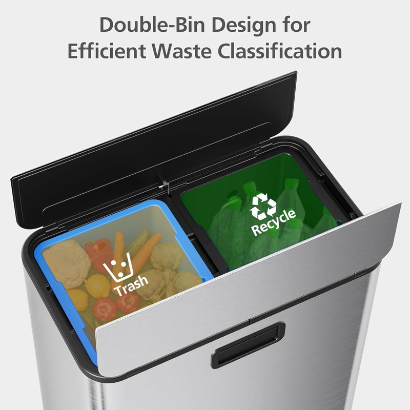 56L/14.8Gal Step-On Kitchen Trash Can