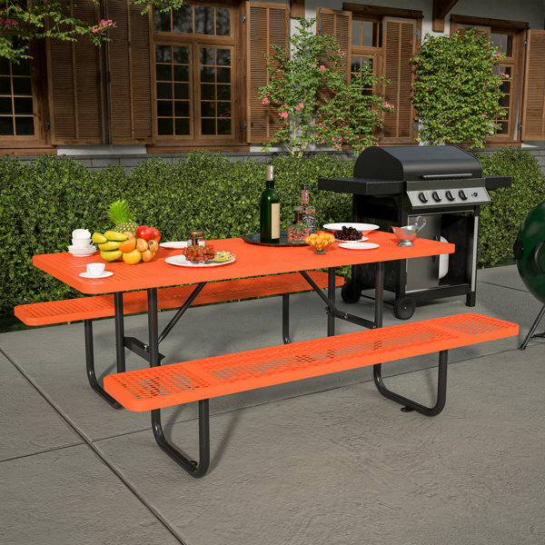 Camping Table Misopily 46 Square Coated Steel Heavy Duty