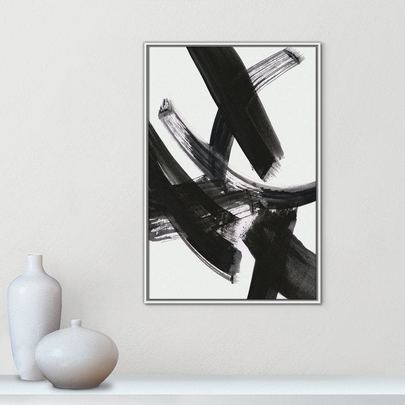 «Black Magic I Print» par Susan Jill, H 37,5 po x l 25,5 po x P 2 po, Blanc