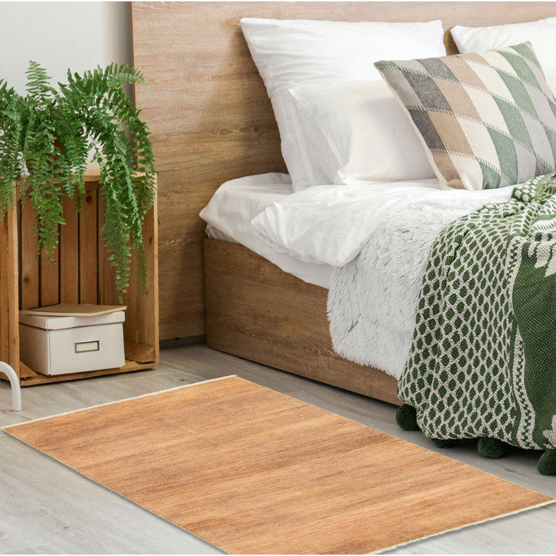 Tapis décoratif en laine de conception unique 4 pi x 6 pi 2 po Azariel noué à la main