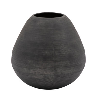 Beloit Black Aluminium Floor Vase