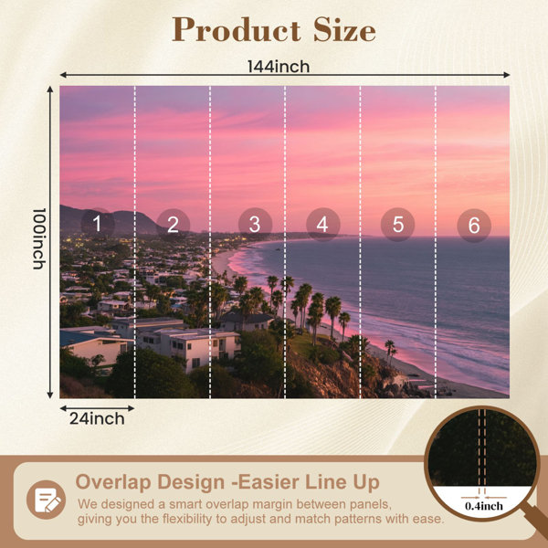 Red Barrel Studio Peel and Stick Wallpaper 144" W x 100" H Modern Self ...