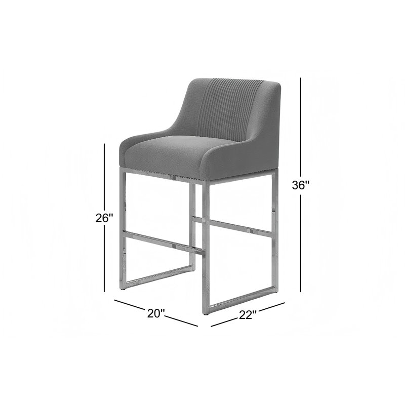 Maghull Upholstered Counter Stool, Black