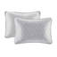 Literie grise double / grand - courtepointe réversible avec rembourrage en coton doux pour un look élégant-137640077-137640082