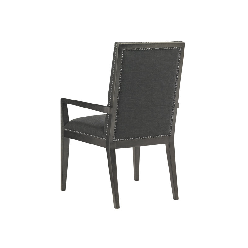 Carrera Vantage Contemporary Carbon Gray Upholstered Arm Chair
