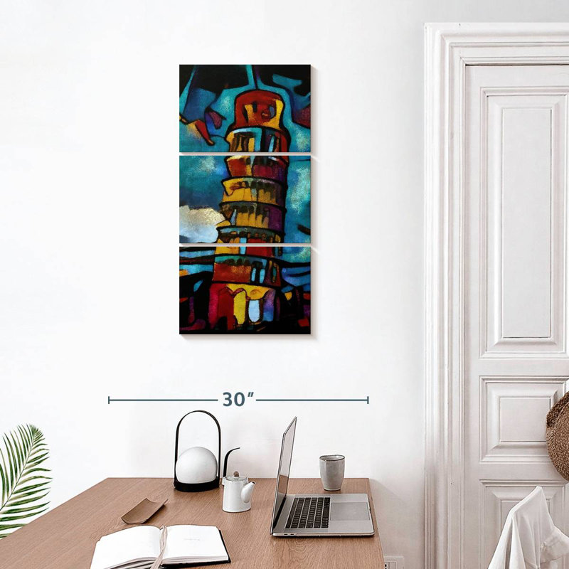 Tour moderne de Pise, H 32 po x l 15 po