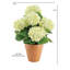 23" Artificial White Potted Hydrangea Plant
