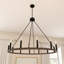 12-Light Candle Style Dimmable Wagon Wheel Chandelier-1804012736