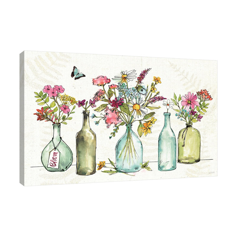 "Simply Petals I", toile tendue par Anne Tavoletti, H 12 po x l 18 po x P 1,5 po