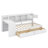 Wooden L-Shape Daybed With Storage Cabinets And Two Storage Drawers, Multi-Functional Bed With Study Desk And Built-In Bookshelf-1268309633-1268309634