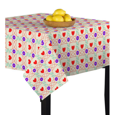Castilloux Floral in Love Tablecloth