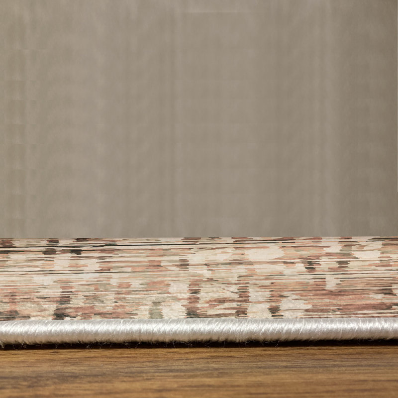 Tapis crème / brun, Rectangle 5 pi 2 po x 7 pi 6 po