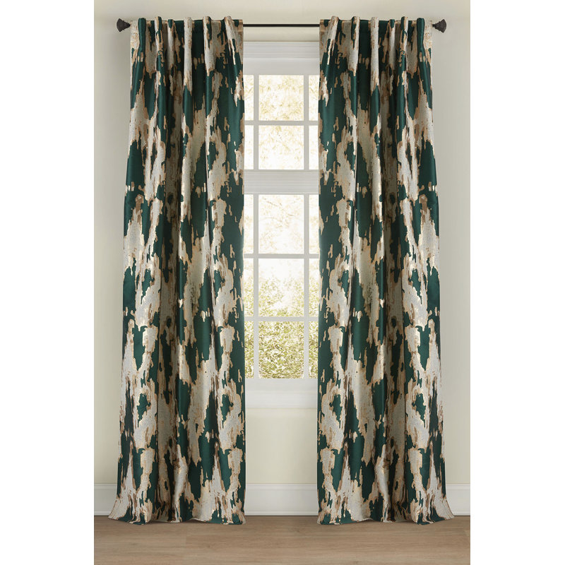 Mariah Room Darkening Curtain, Jade, 50" W x 118" L