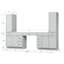 Ensemble de meuble-lavabo double 108 po avec armoire en lin massif Disar-111468184