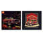 Red and Black Revving The Canvas - Cars American Muscle Square, ensemble de 2 collages-407400844-407400816