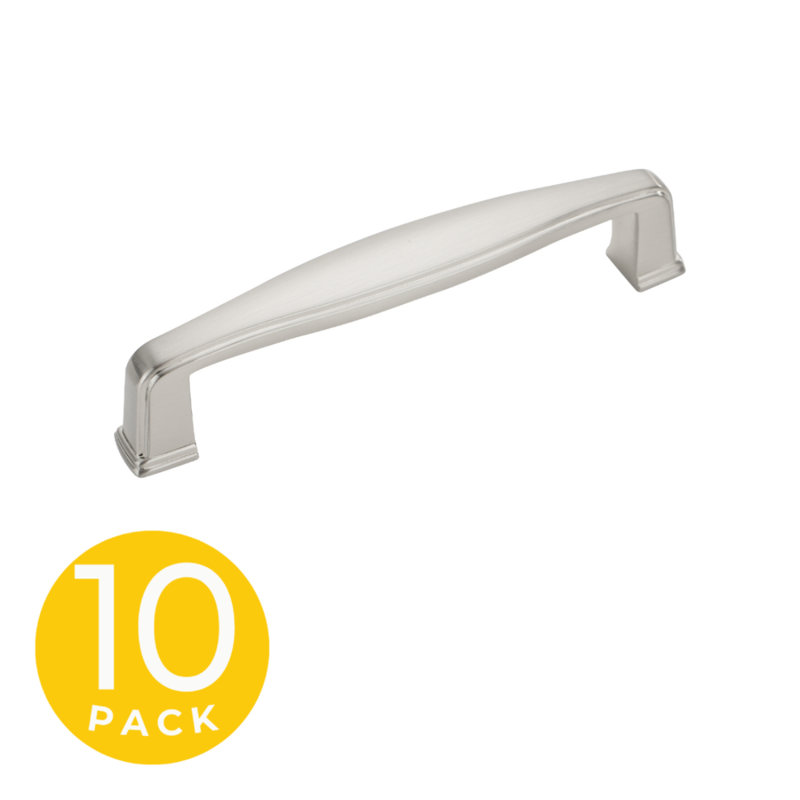 Park Style 3-3/4 in. (96 mm) Center-to-Center Modern Polished Chrome Cabinet Handle/Pull (10-Pack), Polished Chrome