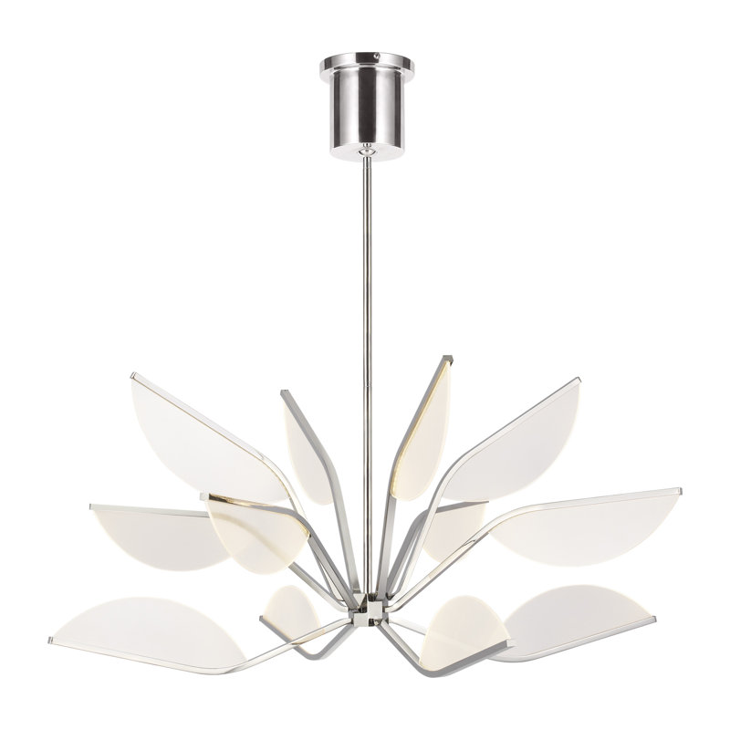 Belterra 38 Chandelier, Polished Nickel, 22.5" H x 38" W x 38" D