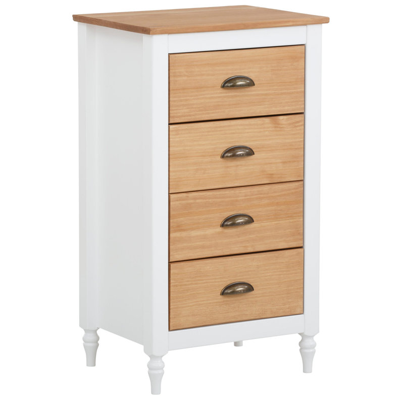 Geno Solid Wood 34cm W 4 - Drawer Chest of Drawers