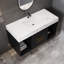 Meuble-lavabo 39,4 po avec lavabo en céramique, meuble-lavabo flottant, armoire de rangement murale avec 2 tiroirs et 2 espaces de rangement, meuble-lavabo moderne avec poignées en métal-1547818537-1547818543