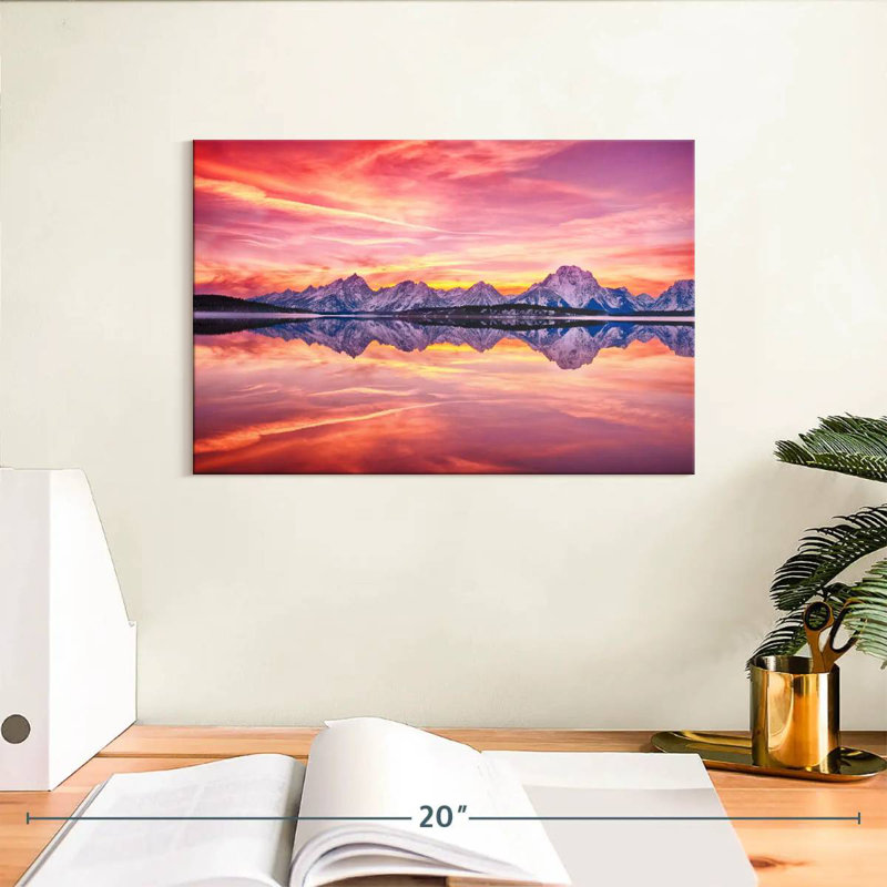 Alvord Teton Mountains Lake Reflection, 8" H x 12" W