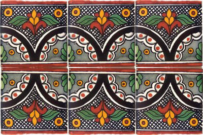 Carreau mexicain TalaMex Arc Talavera 2 pièces x 2 po 36 pièces