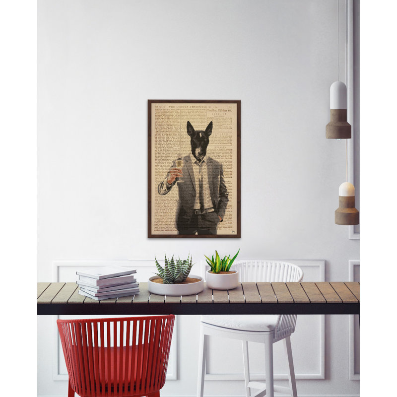 « canine bravos », impression encadrée, H 30 po x l 20 po x P 1,5 po