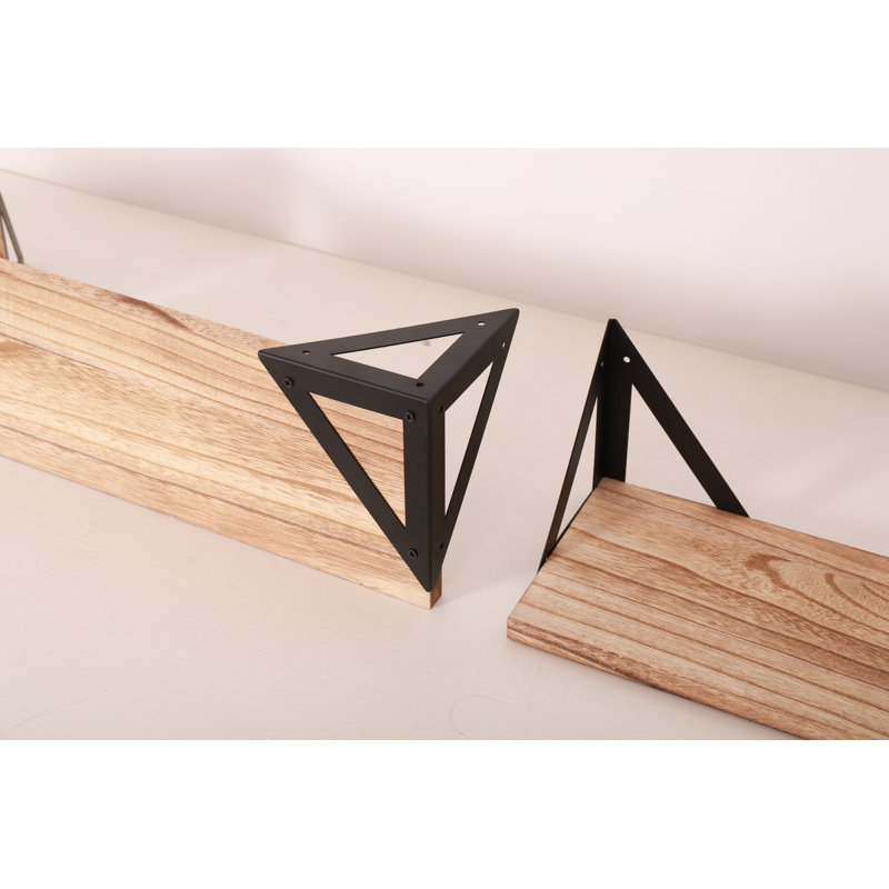 Tupman 3 Piece Solid Wood Bracket Shelf